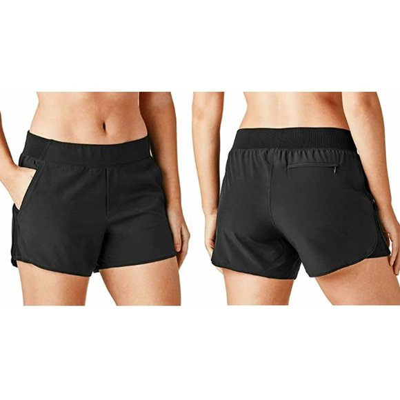 Member's Mark Pants - Member's Mark Women's Active Woven Rib Running Shorts Black Size XXL